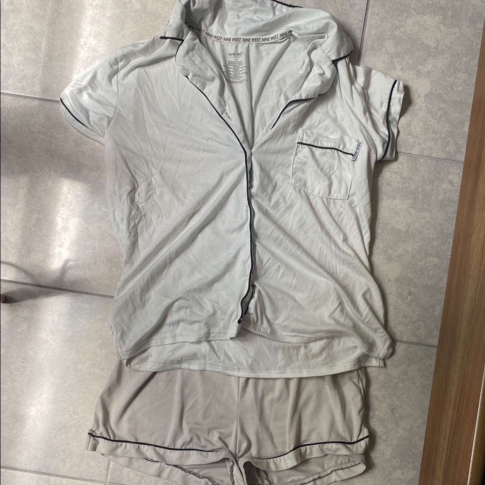 Nine West White Pajama Set Intimates & Sleepwear
